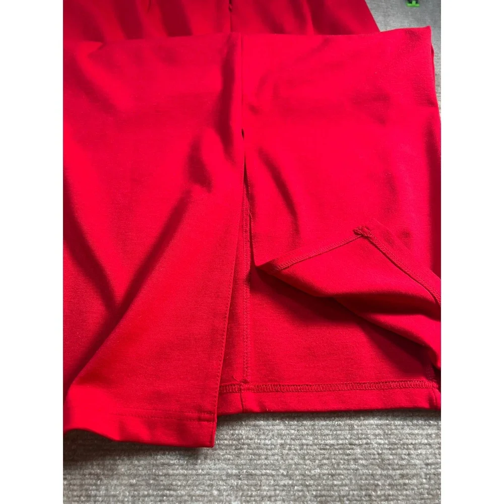 Laura Scott Woman Red Pencil Skirt‎ Plus 1X High Waisted Midi Back Vent 11707